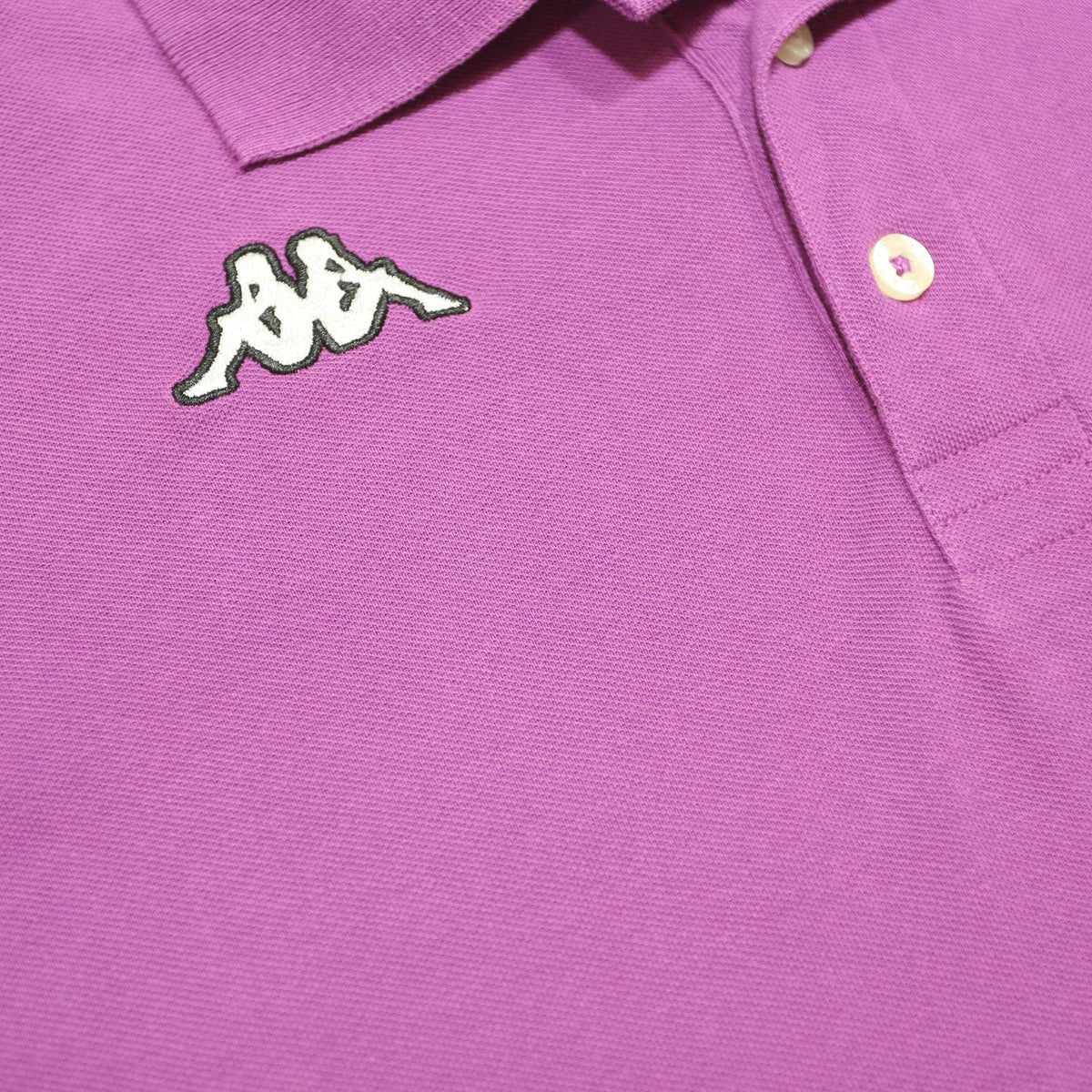 KAPPA Mens Purple Short Sleeve Plain M Polo Shirt Classic Cotton Casual