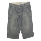 AUTHENTIC QUALITY Mens Shorts Blue Casual L W34 Cotton Blend Lightweight