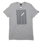 ADIDAS Mens Grey S Printed Logo Graphic T-Shirt Short Sleeve Crew Neck Cotton