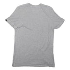 ADIDAS Mens Grey S Printed Logo Graphic T-Shirt Short Sleeve Crew Neck Cotton