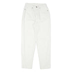 TEDDYS Womens Jeans White Relaxed Straight Cotton Blend W24 L28 Casual Wear
