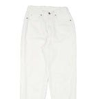 TEDDYS Womens Jeans White Relaxed Straight Cotton Blend W24 L28 Casual Wear