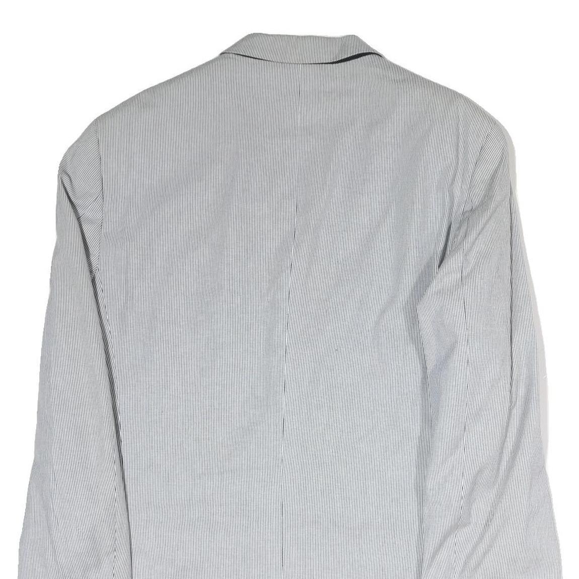 TOMMY HILFIGER Mens Blue White Pinstripe Blazer Jacket XL Cotton Button Classic