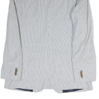 TOMMY HILFIGER Mens Blue White Pinstripe Blazer Jacket XL Cotton Button Classic