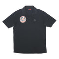 KAPPA Mens Black Polo Shirt Cotton L AGF Club Badge Short Sleeve Classic