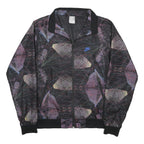 NIKE TN Air Mens Black Geometric Jacket S Polyester Zip Athletic Sportswear
