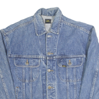 LEE Mens Blue Cotton Denim Jacket M Button Closure Classic Fit Casual Wear