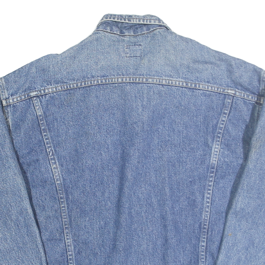 LEE Mens Blue Cotton Denim Jacket M Button Closure Classic Fit Casual Wear