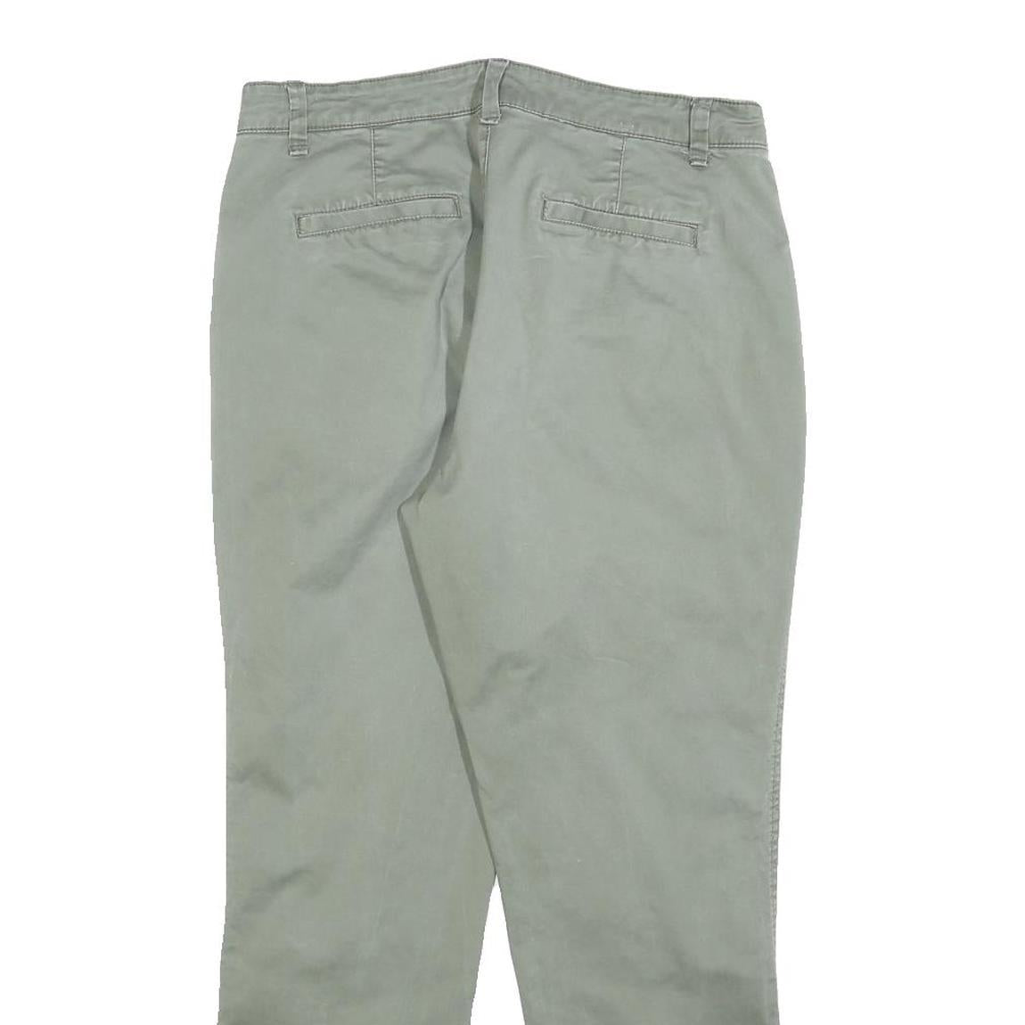 GAP Womens Cotton Blend Slim Beige Trousers W30 L27 Casual Zip Fastening