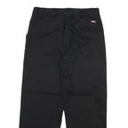 DICKIES Mens Cotton Blend Black Regular Straight Trousers W36 L30 Workwear Zip