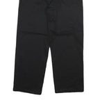 DICKIES Mens Cotton Blend Black Regular Straight Trousers W36 L30 Workwear Zip