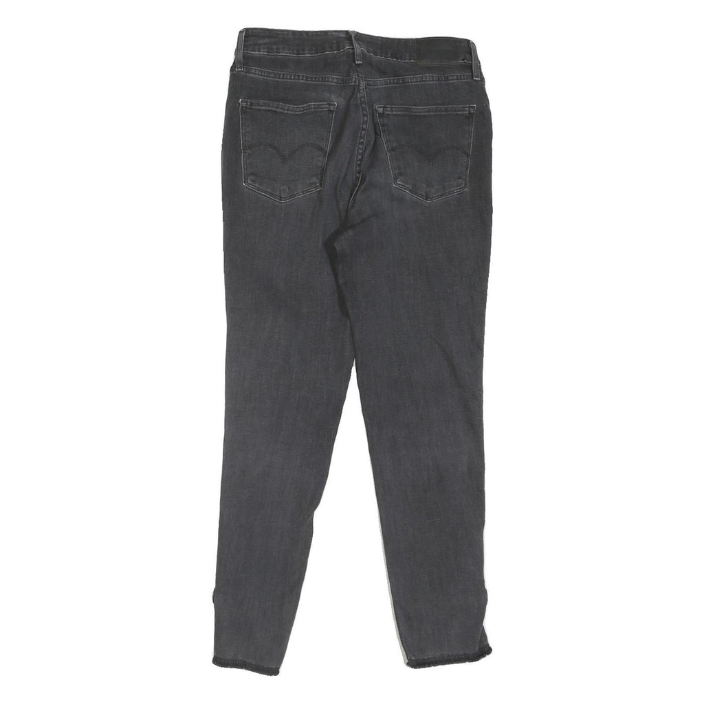 LEVI'S Womens Jeans Black Slim Skinny Denim W29 L27 Bow Detail Ankle Zip