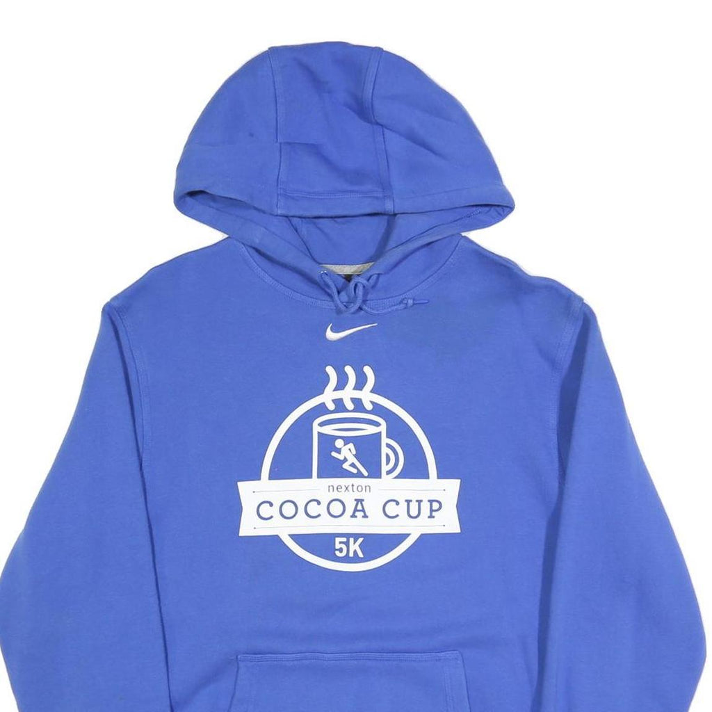 NIKE Mens Blue Cocoa Cup 5K Pullover Hoodie M Cotton Blend Sportswear
