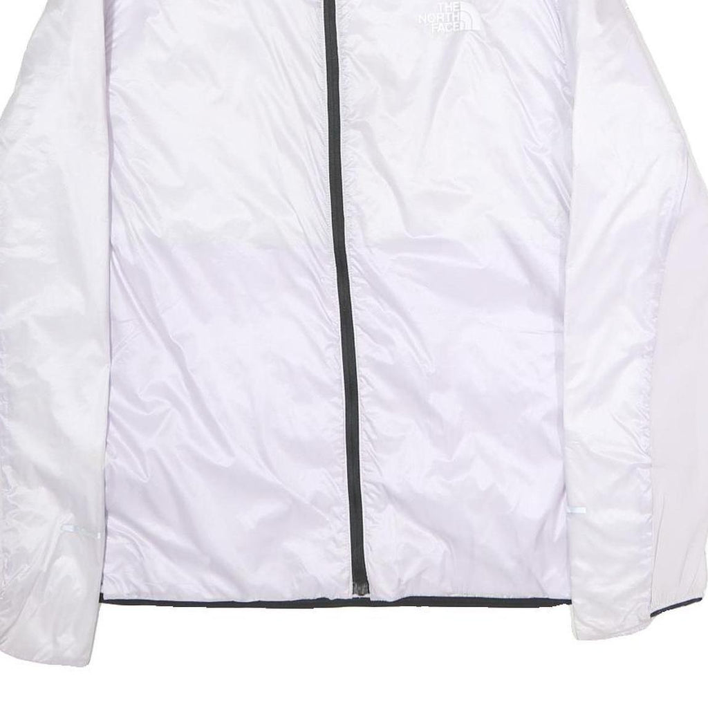 THE NORTH FACE Womens White Nylon Lightweight Jacket XL Zip Plain Outdoor
