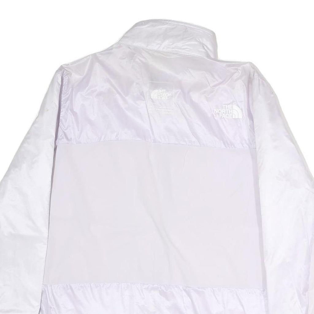 THE NORTH FACE Womens White Nylon Lightweight Jacket XL Zip Plain Outdoor