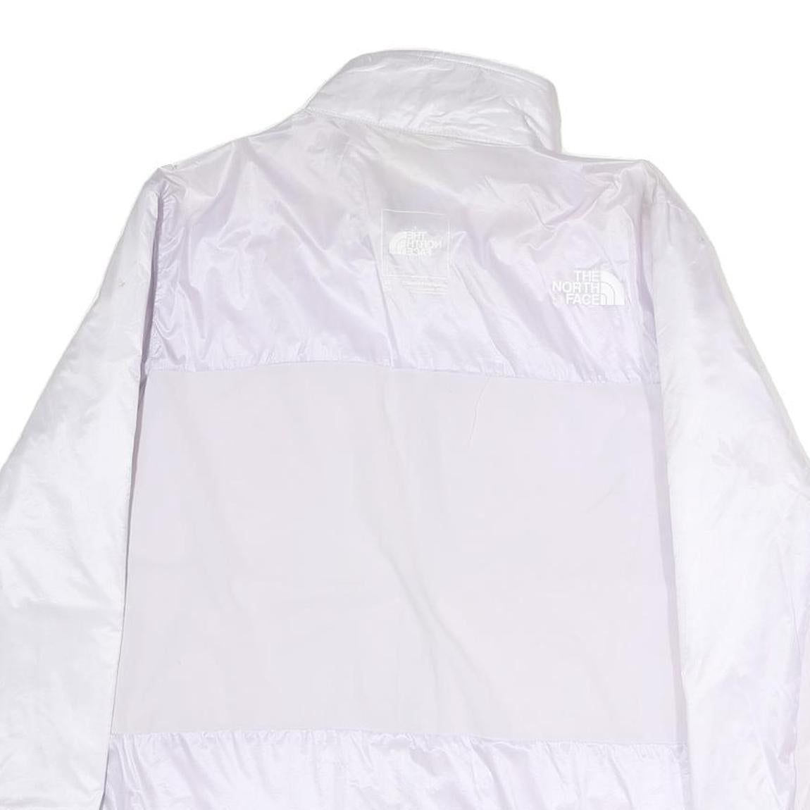 THE NORTH FACE Womens White Nylon Lightweight Jacket XL Zip Plain Outdoor