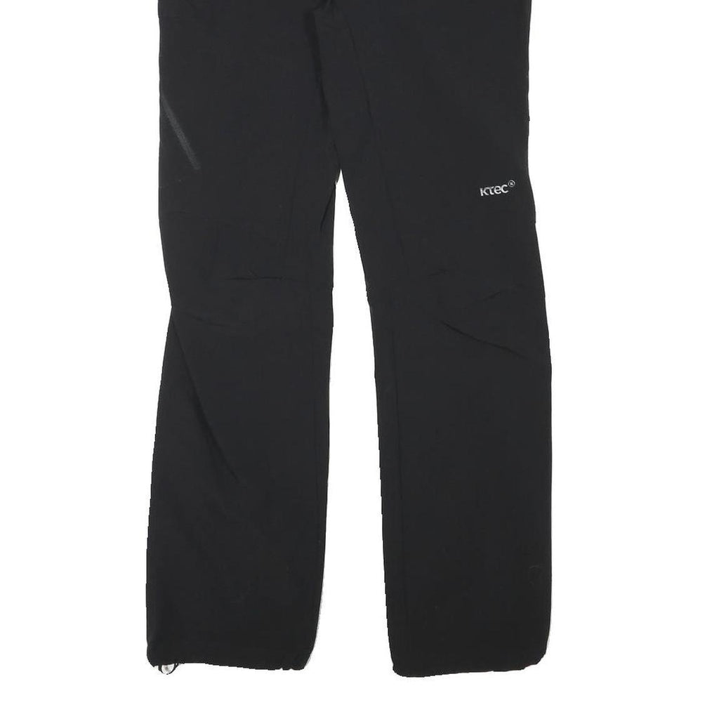 KTEC Womens Black Regular Fit Trousers W28 L30 Outdoor Activewear Zip Closure