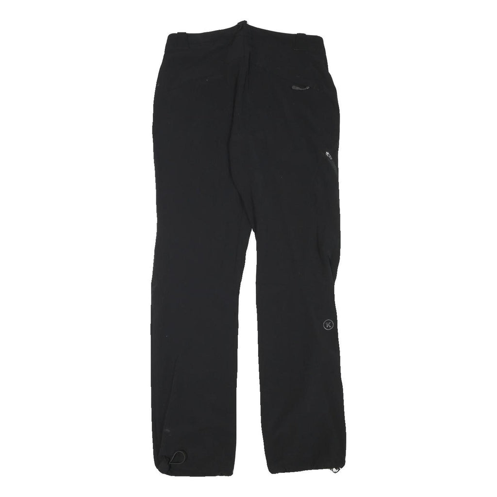KTEC Womens Black Regular Fit Trousers W28 L30 Outdoor Activewear Zip Closure