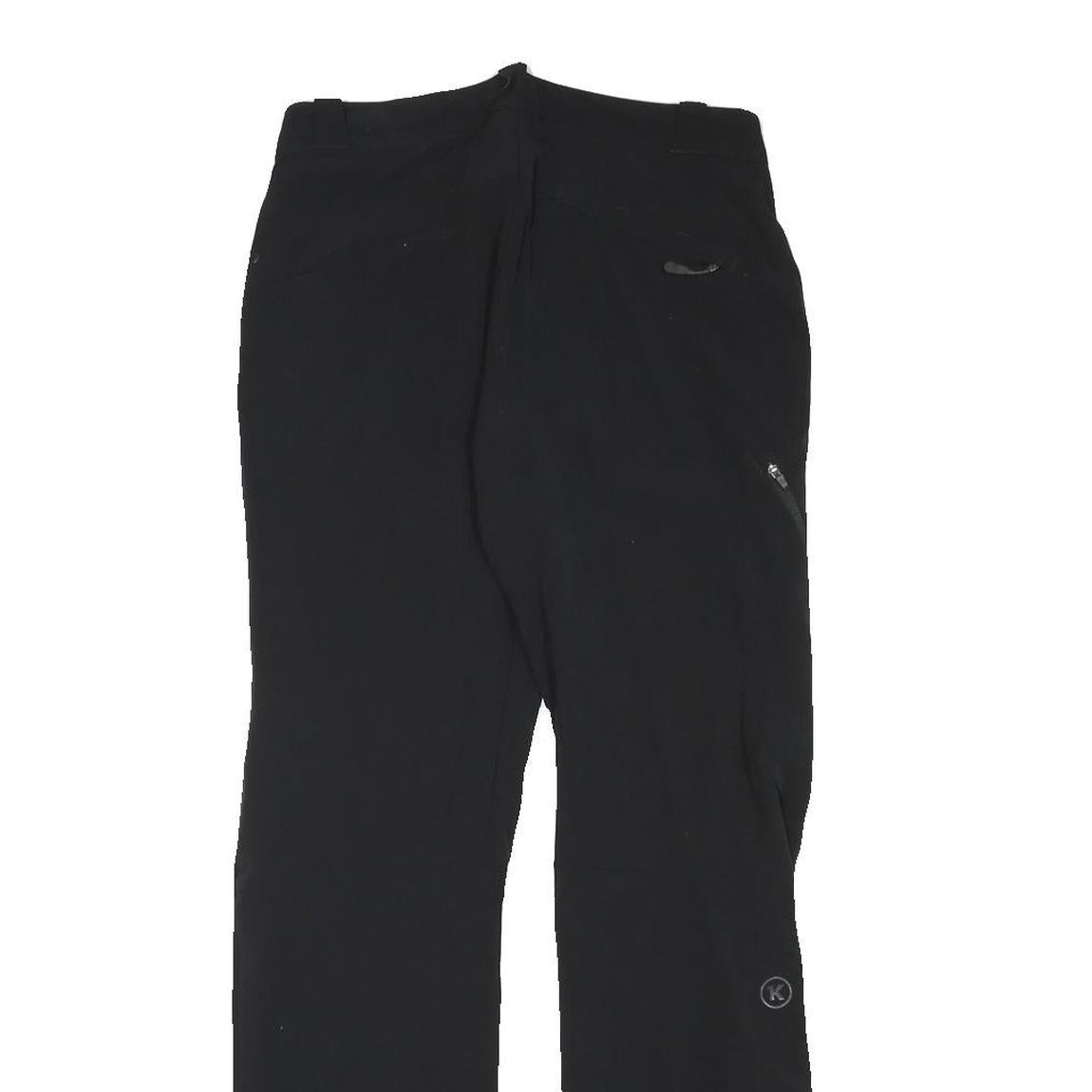 KTEC Womens Black Regular Fit Trousers W28 L30 Outdoor Activewear Zip Closure