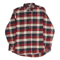 RED HEAD Mens Red Blue & Cream Check Shirt L Button Down Cotton Casual