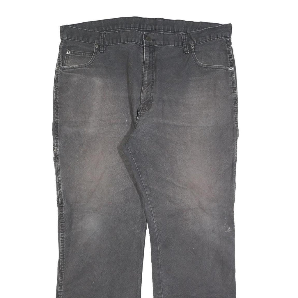 DICKIES Mens Relaxed Fit Black Denim Jeans W40 L32 Workwear Zip Pocket