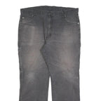 DICKIES Mens Relaxed Fit Black Denim Jeans W40 L32 Workwear Zip Pocket