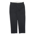 DICKIES Mens Regular Fit Black Polyester Blend Trousers W38 L32 Casual Zip