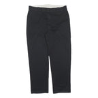 DICKIES Mens Regular Fit Black Polyester Blend Trousers W38 L32 Casual Zip