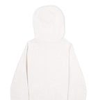 ADIDAS Womens Cream Hoodie UK 10 Full Zip Cotton Blend Casual