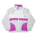 EQUIPE Womens Grey & Purple Zip Jacket L Polyester Blend Lightweight