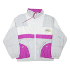 EQUIPE Womens Grey & Purple Zip Jacket L Polyester Blend Lightweight