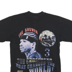 MITCHELL & NESS Mens Black The Answer Basketball Graphic T-Shirt S Crew Neck