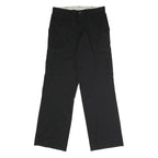 DICKIES Mens Polyester Blend Black Regular Straight Fit Trousers W32 L32