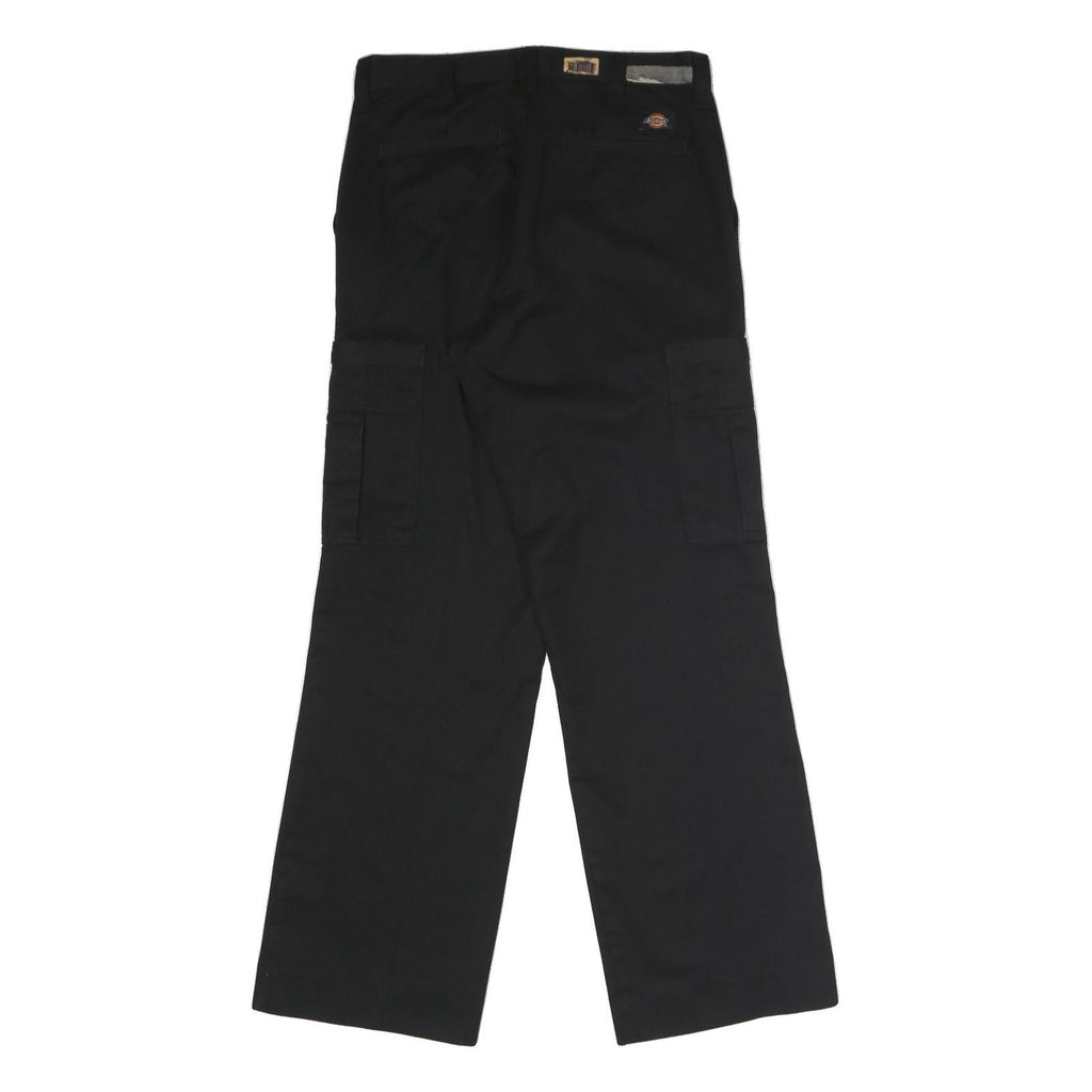 DICKIES Mens Polyester Blend Black Regular Straight Fit Trousers W32 L32