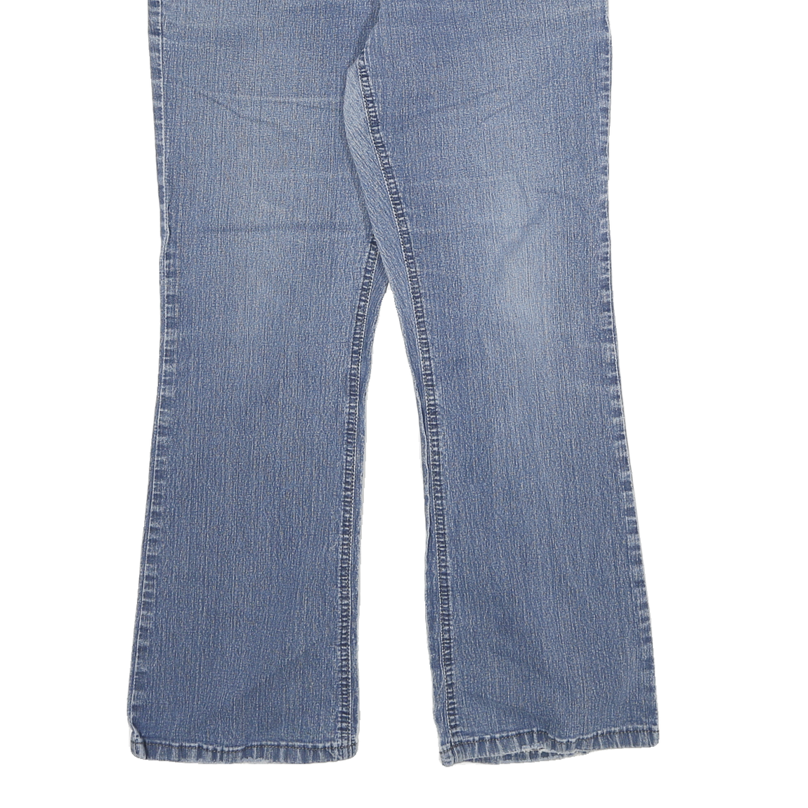 DICKIES Womens Regular Fit Flared Denim Light Wash Cotton Blend Jeans W32 L27