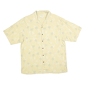 JOSEPH & FEISS Mens Beige Silk Hawaiian Style L Summer Vacation Shirt