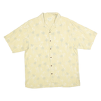 JOSEPH & FEISS Mens Beige Silk Hawaiian Style L Summer Vacation Shirt