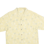 JOSEPH & FEISS Mens Beige Silk Hawaiian Style L Summer Vacation Shirt