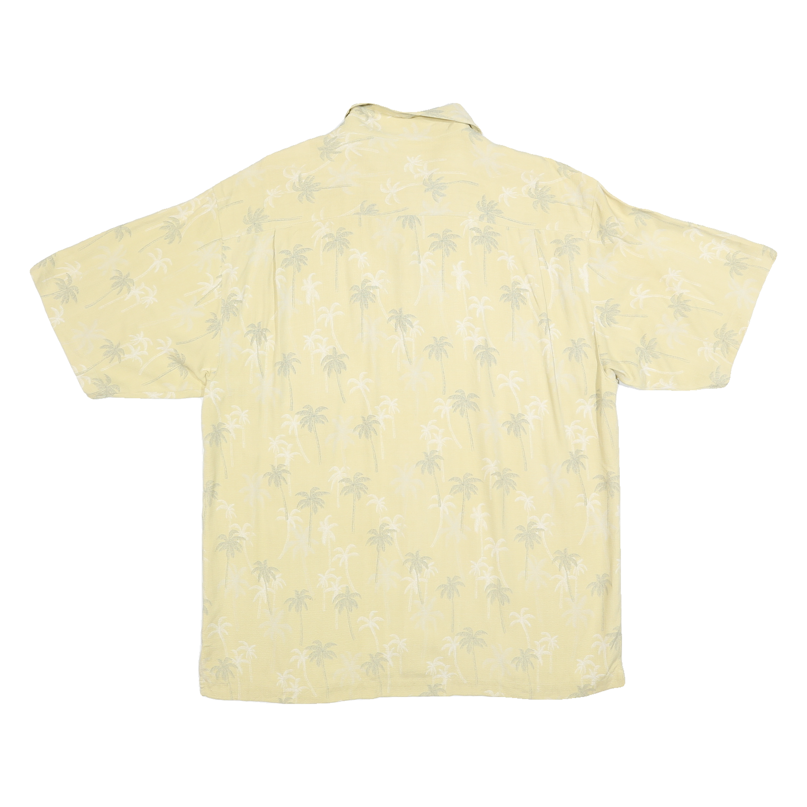 JOSEPH & FEISS Mens Beige Silk Hawaiian Style L Summer Vacation Shirt