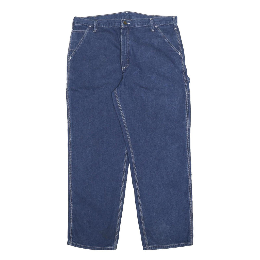 CARHARTT Mens Jeans Blue Relaxed Straight Denim Medium W38 L30 Workwear Utility