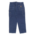 CARHARTT Mens Jeans Blue Relaxed Straight Denim Medium W38 L30 Workwear Utility