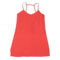 TOPSHOP Womens Red Sleeveless Top Spaghetti Strap Polyester UK 8 Summer Casual