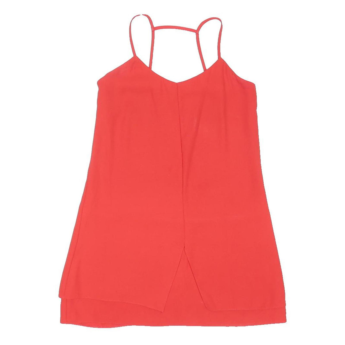 TOPSHOP Womens Red Sleeveless Top Spaghetti Strap Polyester UK 8 Summer Casual