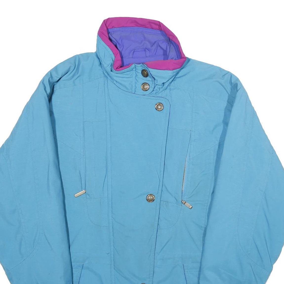 NORDICA Womens Blue & Purple Nylon Jacket UK 10 Zip Windbreaker Outdoor
