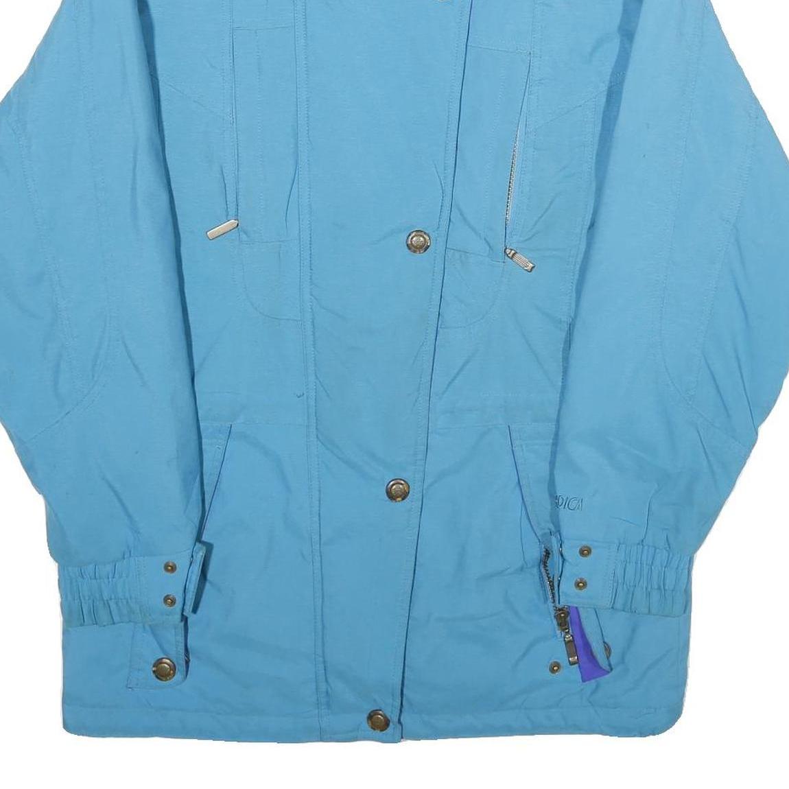 NORDICA Womens Blue & Purple Nylon Jacket UK 10 Zip Windbreaker Outdoor