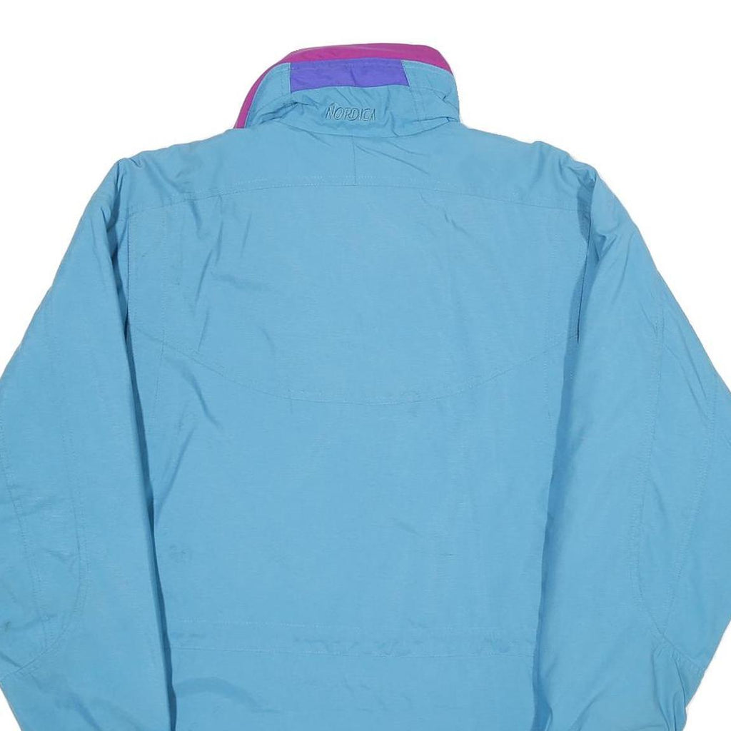 NORDICA Womens Blue & Purple Nylon Jacket UK 10 Zip Windbreaker Outdoor