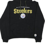 NFL Mens Black Pittsburgh Steelers Hoodie S Cotton Blend Casual Pullover