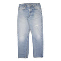 LEVI'S 505 Mens Jeans Blue Light Denim Regular Straight Cotton W34 L32 Zip
