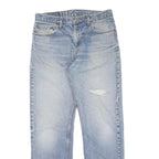LEVI'S 505 Mens Jeans Blue Light Denim Regular Straight Cotton W34 L32 Zip