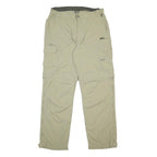 SALEWA Mens Polyamide Beige Regular Cargo Zip Trousers W32 L33 Hiking Outdoor